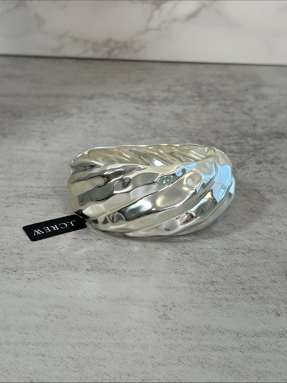 J. Crew Silver Twisted Wave Bracelet